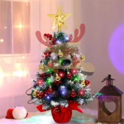 Deskop christmas tree: ceramic light-up Christmas tree for desks in Florida